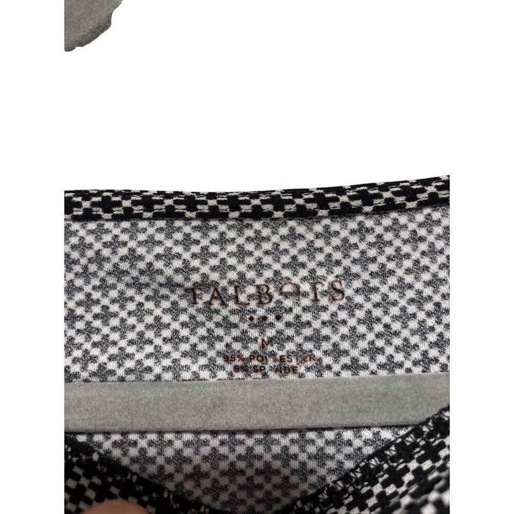 Talbots Sleeveless Black White Patterned Top M - Picture 3 of 7